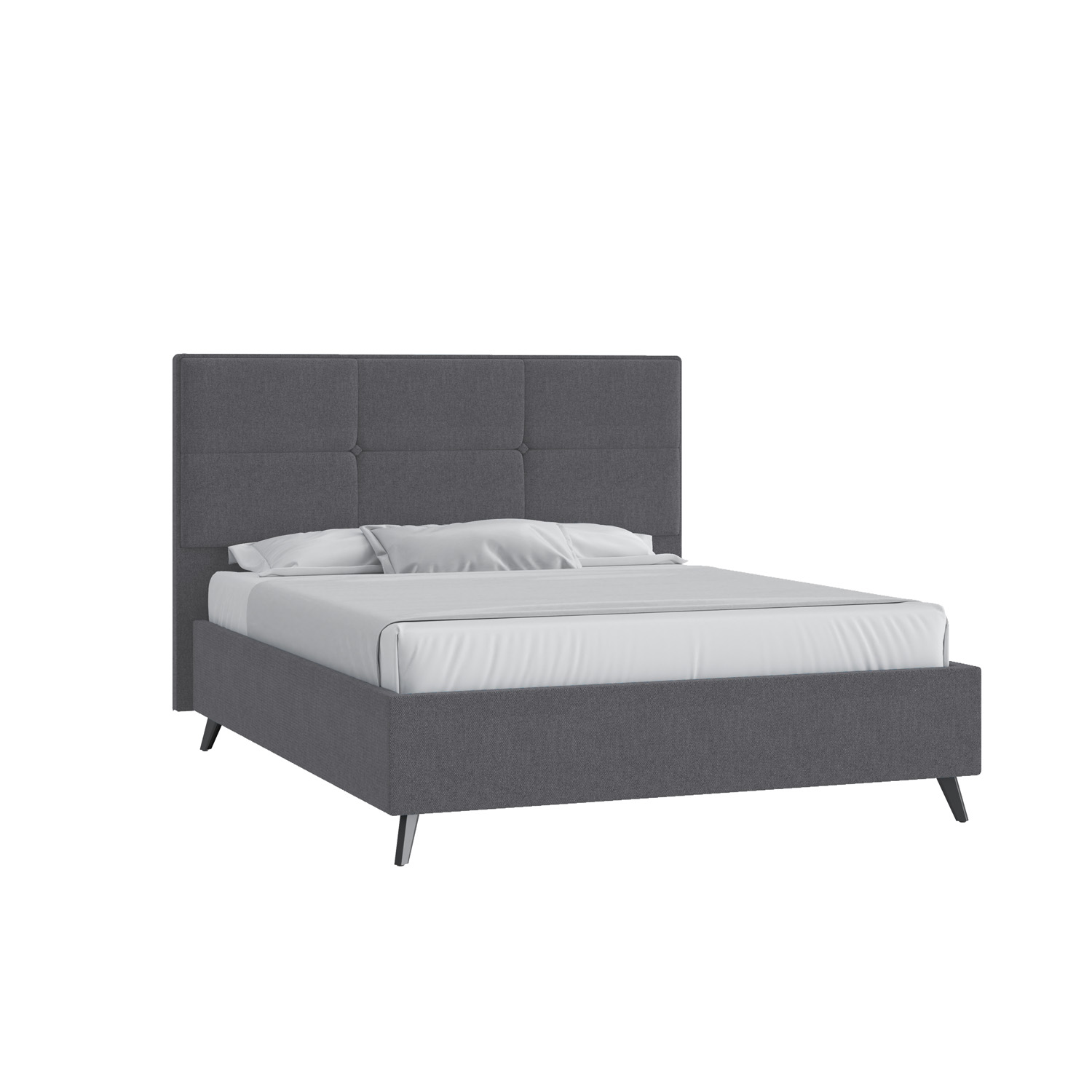 Кровать Мюнхен 160х200 Багама 02 серый высокие опоры