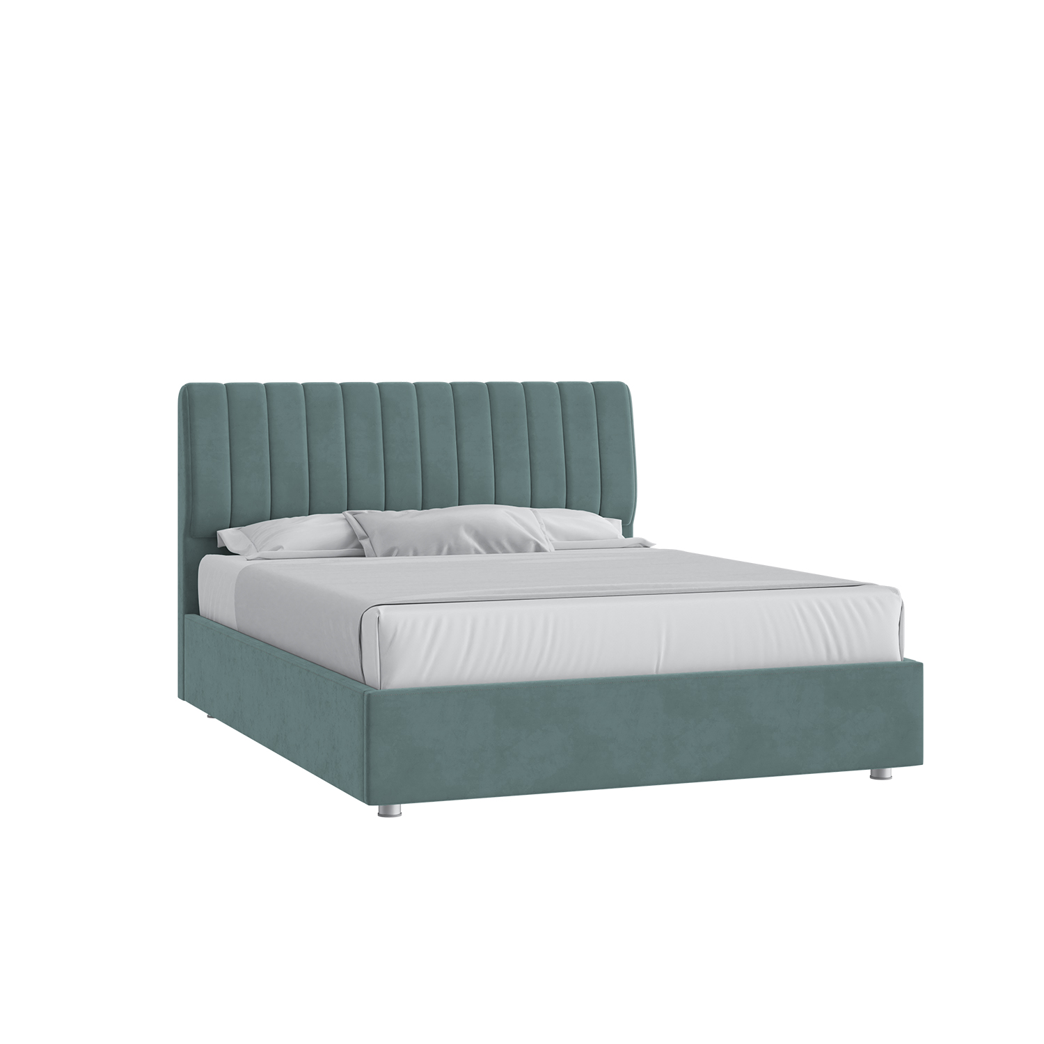 Кровать Танго 160х200 Микровелюр Инфинити 11 ментол с низкими опорами