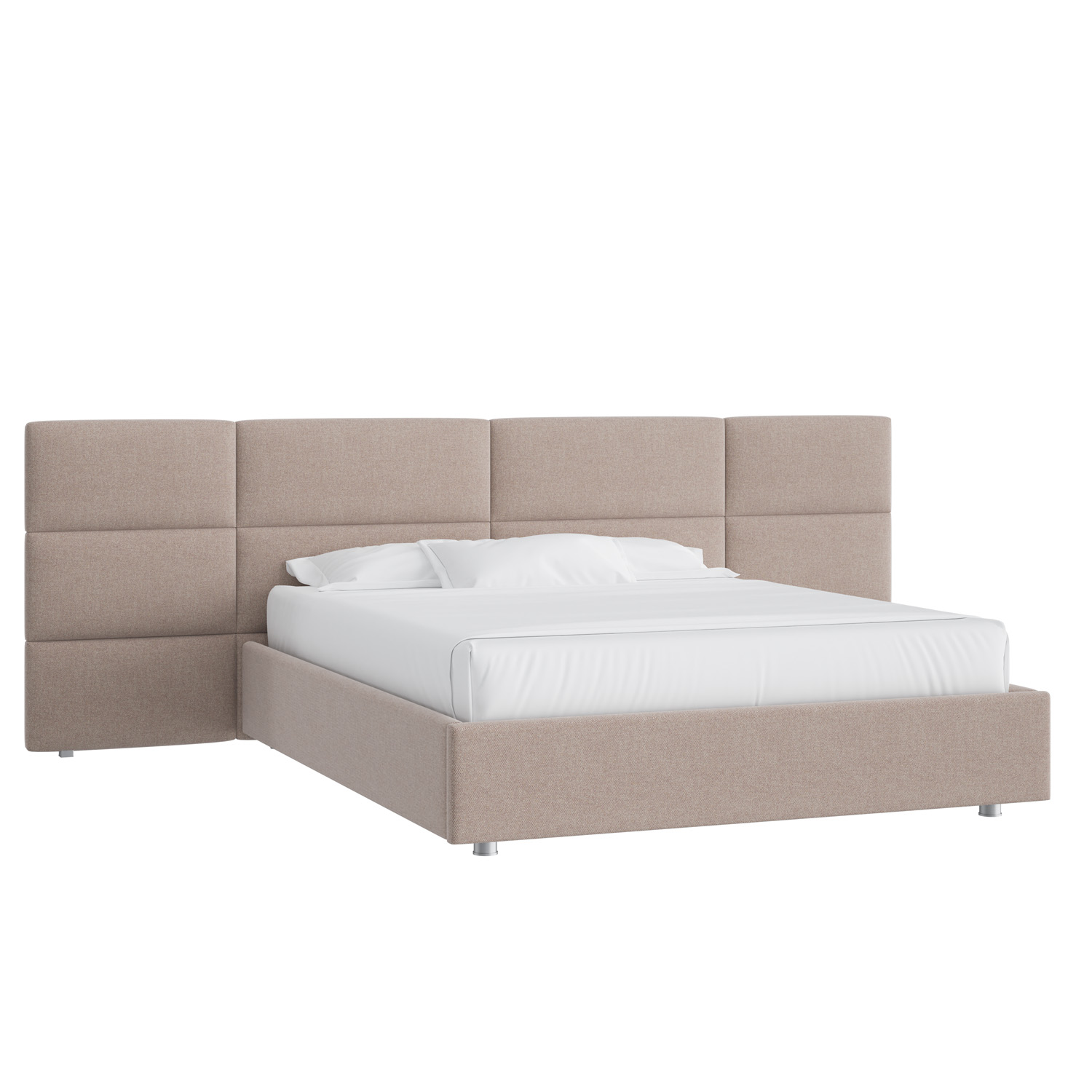 Кровать Тренд большое изголовье 160х200 Багама 01 бежевый