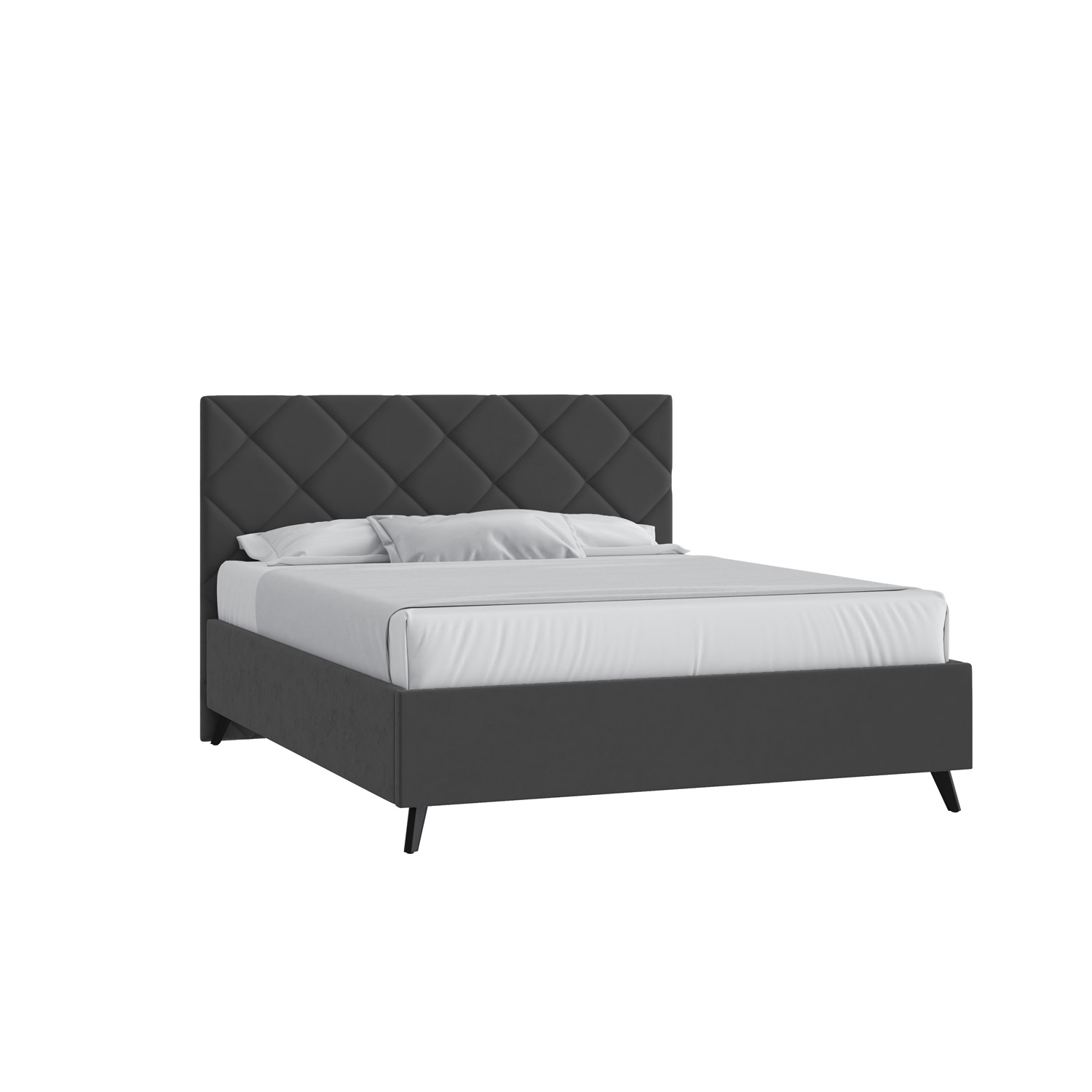 Кровать Марсель 160х200 Микровелюр Инфинити 02 темно-серый с подъемным механизмом