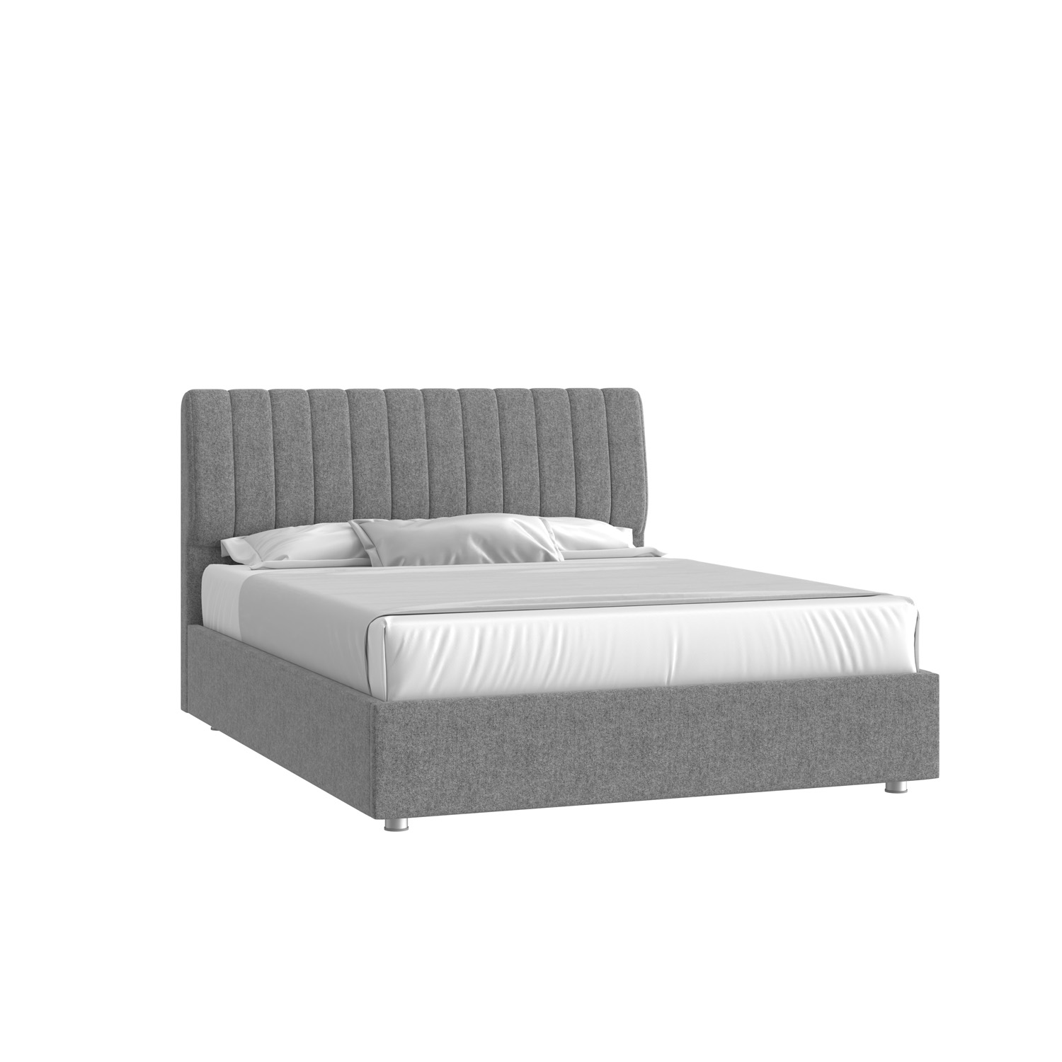 Кровать Танго 120х190 Аура 13 серый с низкими опорами