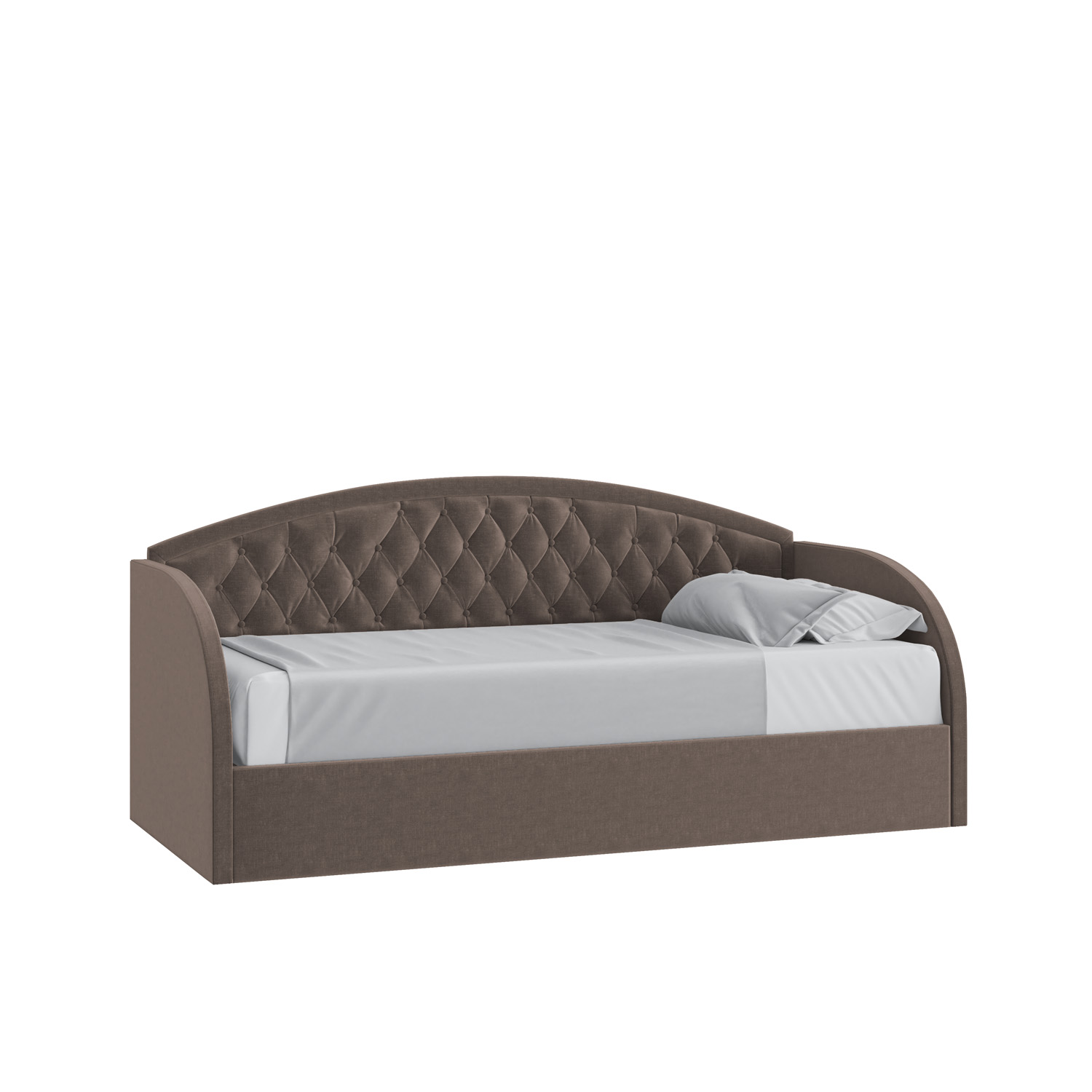 Кровать Сити 90х200 с подъемным механизмом Микровелюр Каприз 20 какао