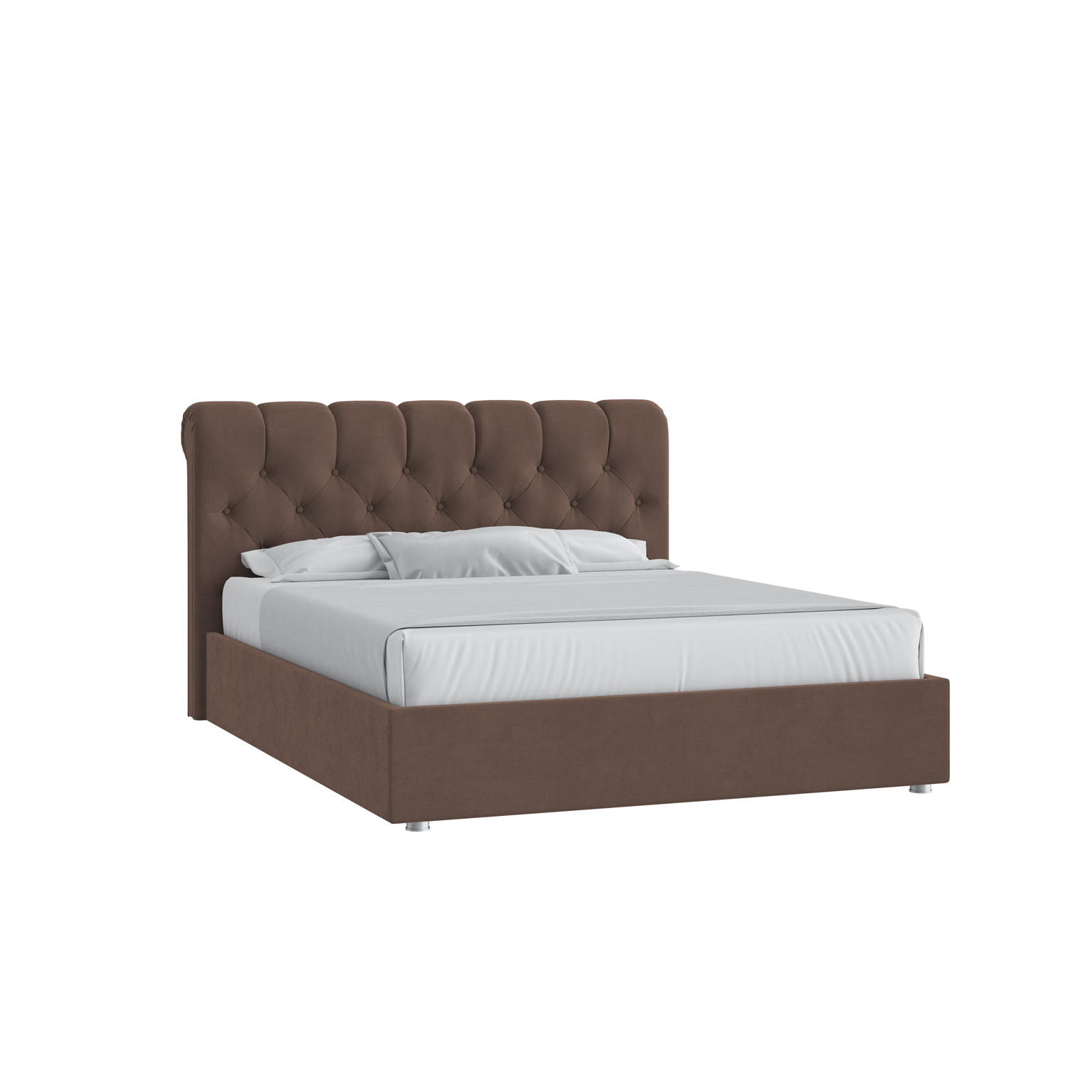 Кровать Элис 160х200 Микровелюр Инфинити 04 шоколад с подъемным механизмом