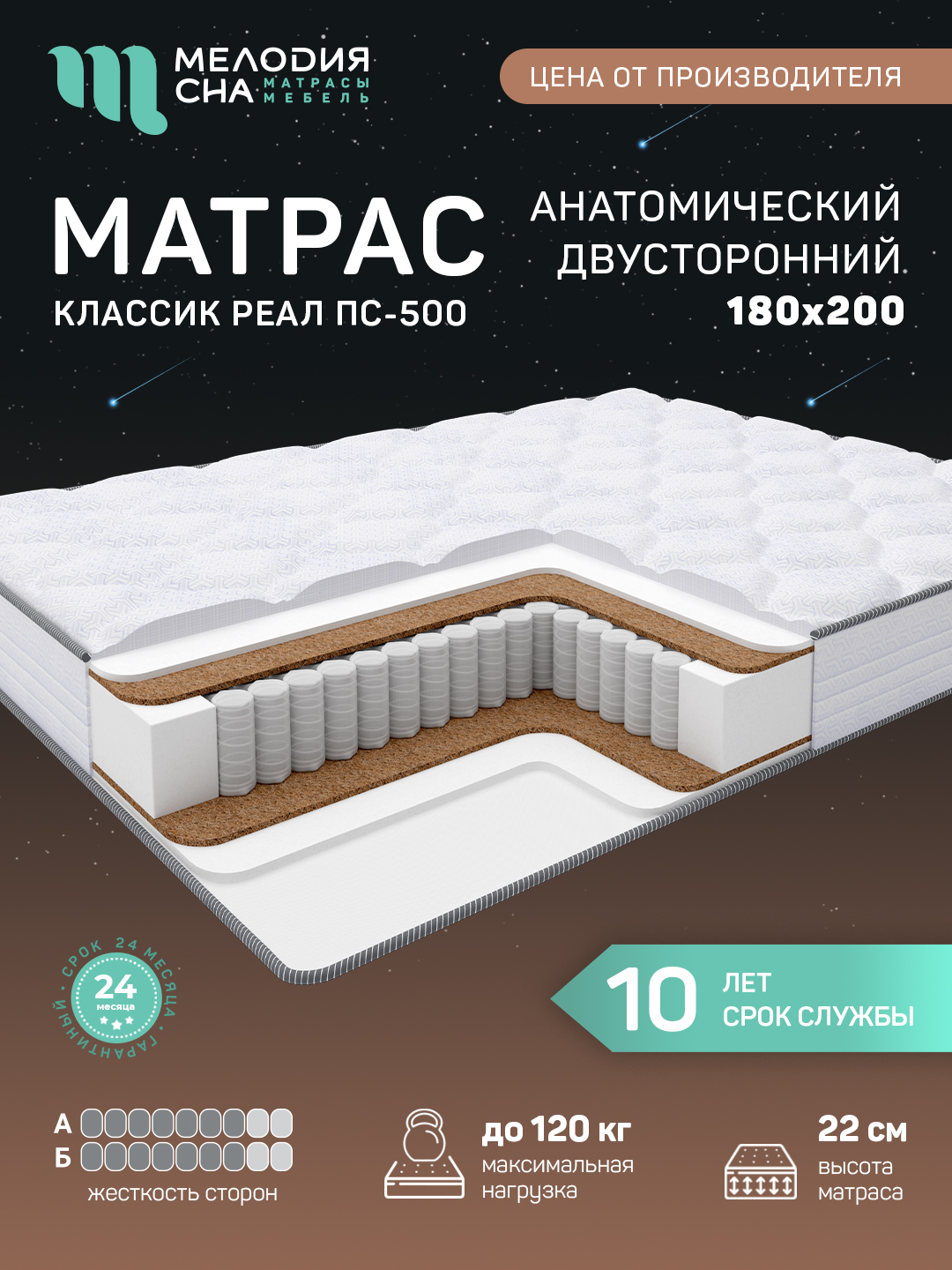 Матрас Классик Реал ПС500 180х200