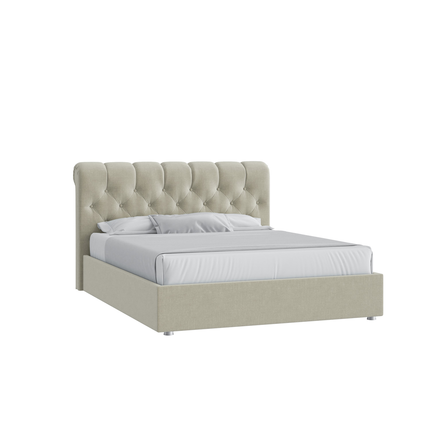 Кровать Элис 120х200 Микровелюр Каприз 06 бежевый с подъемным механизмом