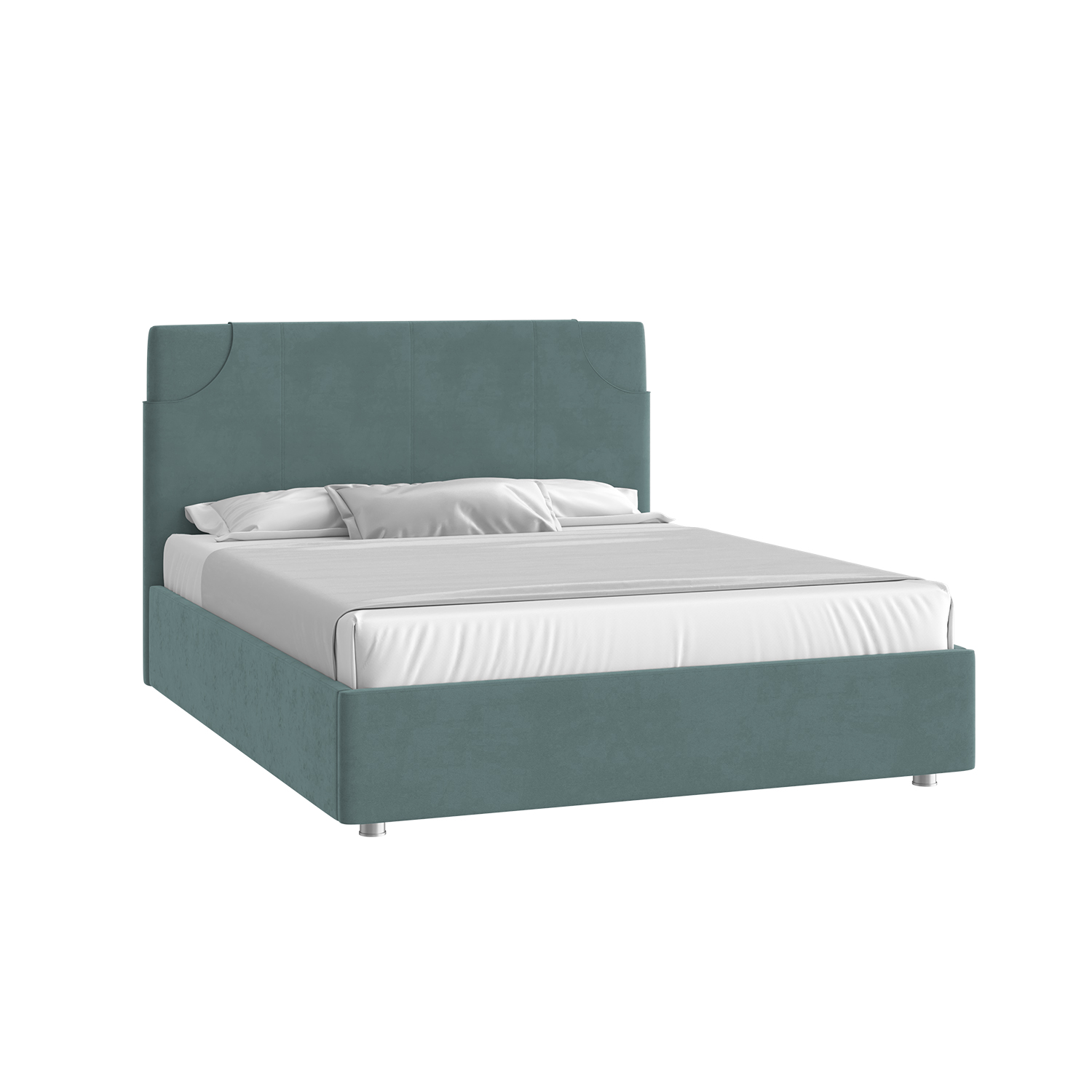 Кровать Денди 160х200 Микровелюр Инфинити 11 ментол с подъемным механизмом