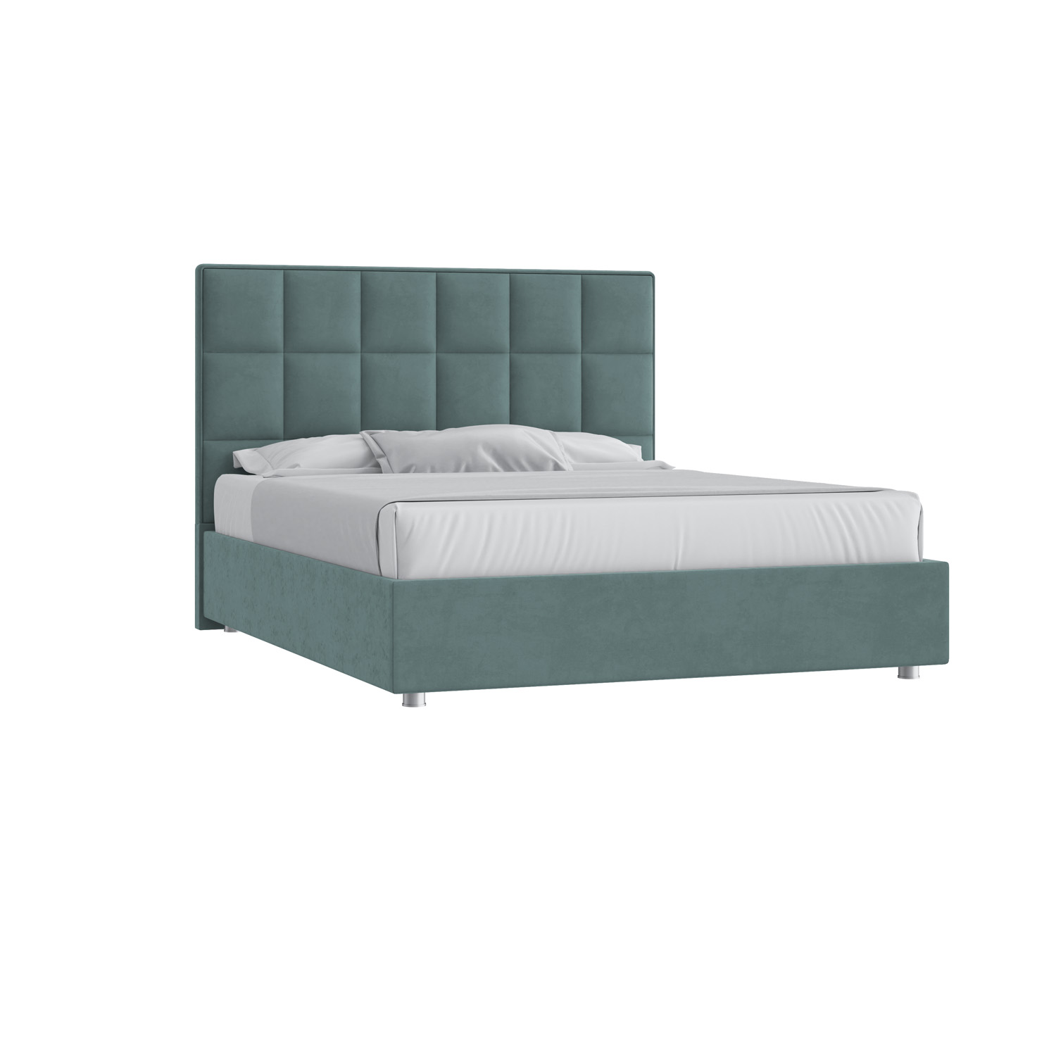 Кровать Квадро 140х200 Микровелюр Инфинити 11 ментол с подъемным механизмом