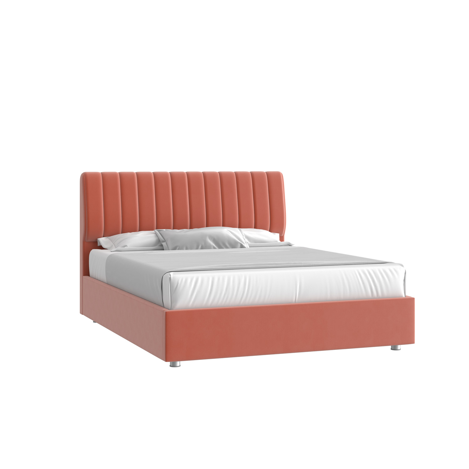 Кровать Танго 160х200 Велюр Гелакси Плюс 41 Кирпичный с подъемным механизмом с низкими опорами