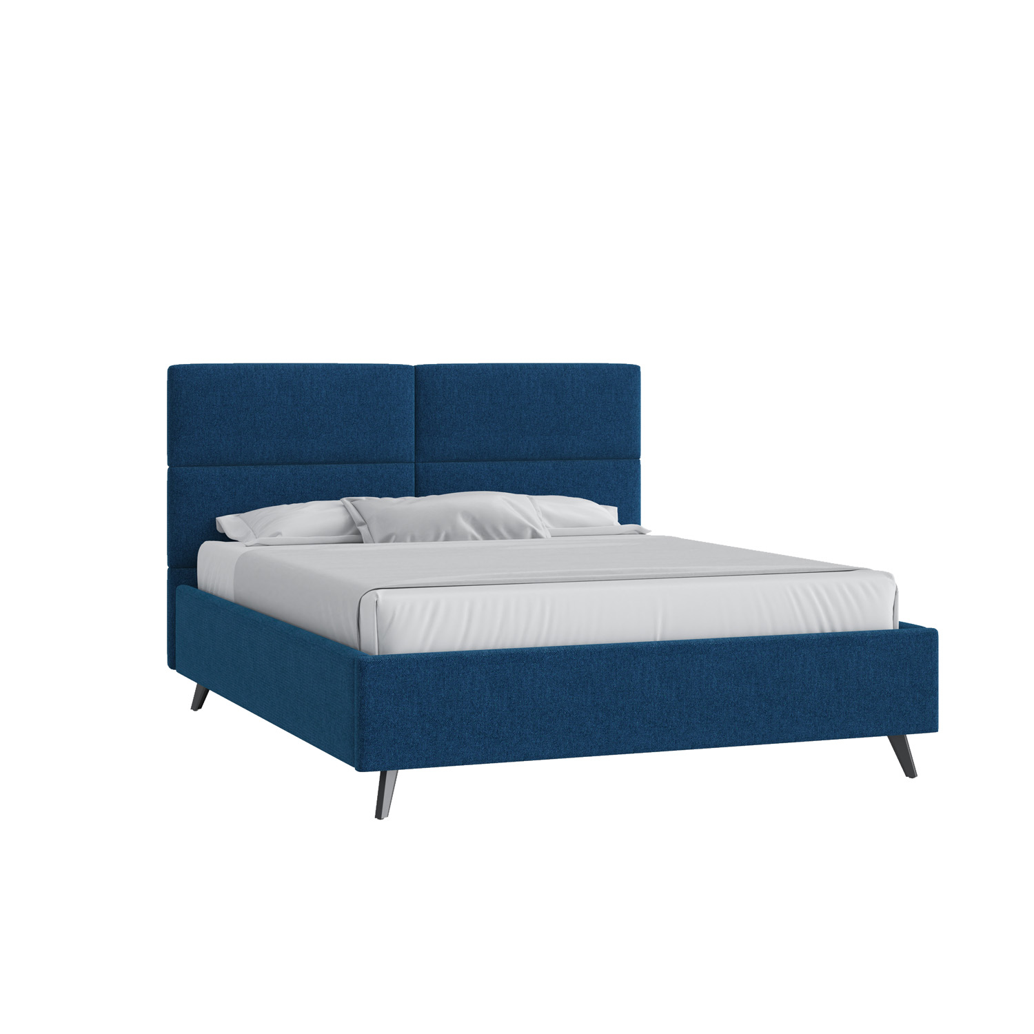 Кровать Тренд малое изголовье 160х200 Багама 03 деним с подъемным механизмом с высокими опорами