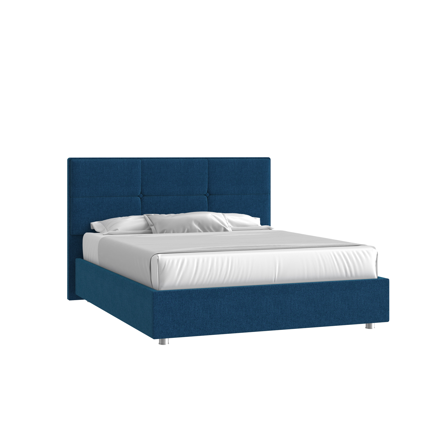 Кровать Мюнхен 160х200 Багама 03 деним с подъемным механизмом на низких опорах