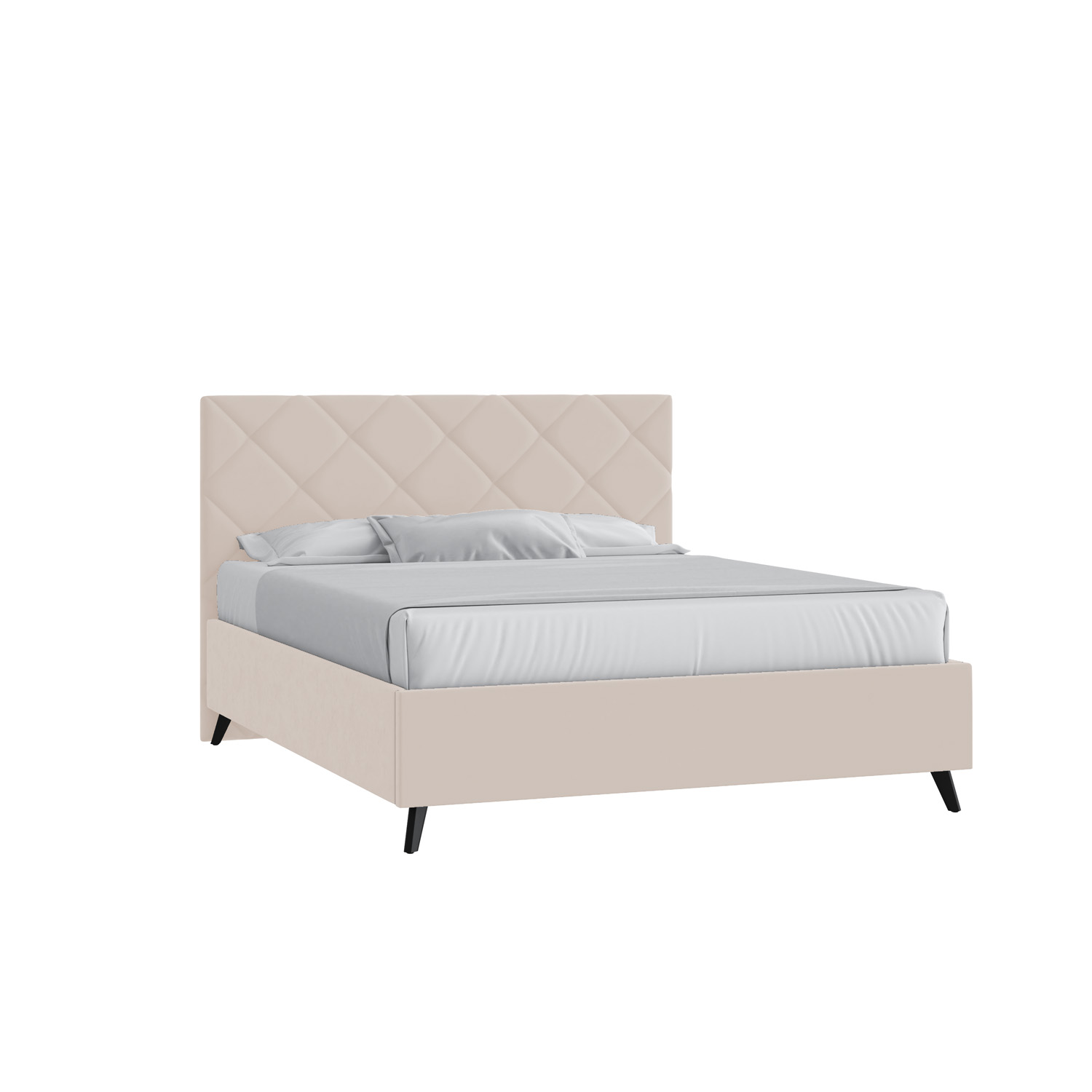 Кровать Марсель 160х200 Велюр Элегант 001 молочный с подъемным механизмом