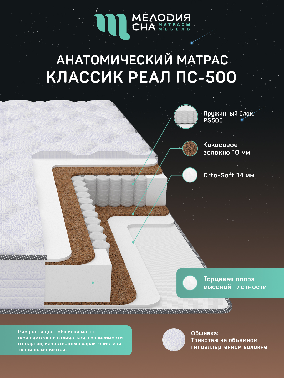 Матрас Классик Реал ПС500 180х200