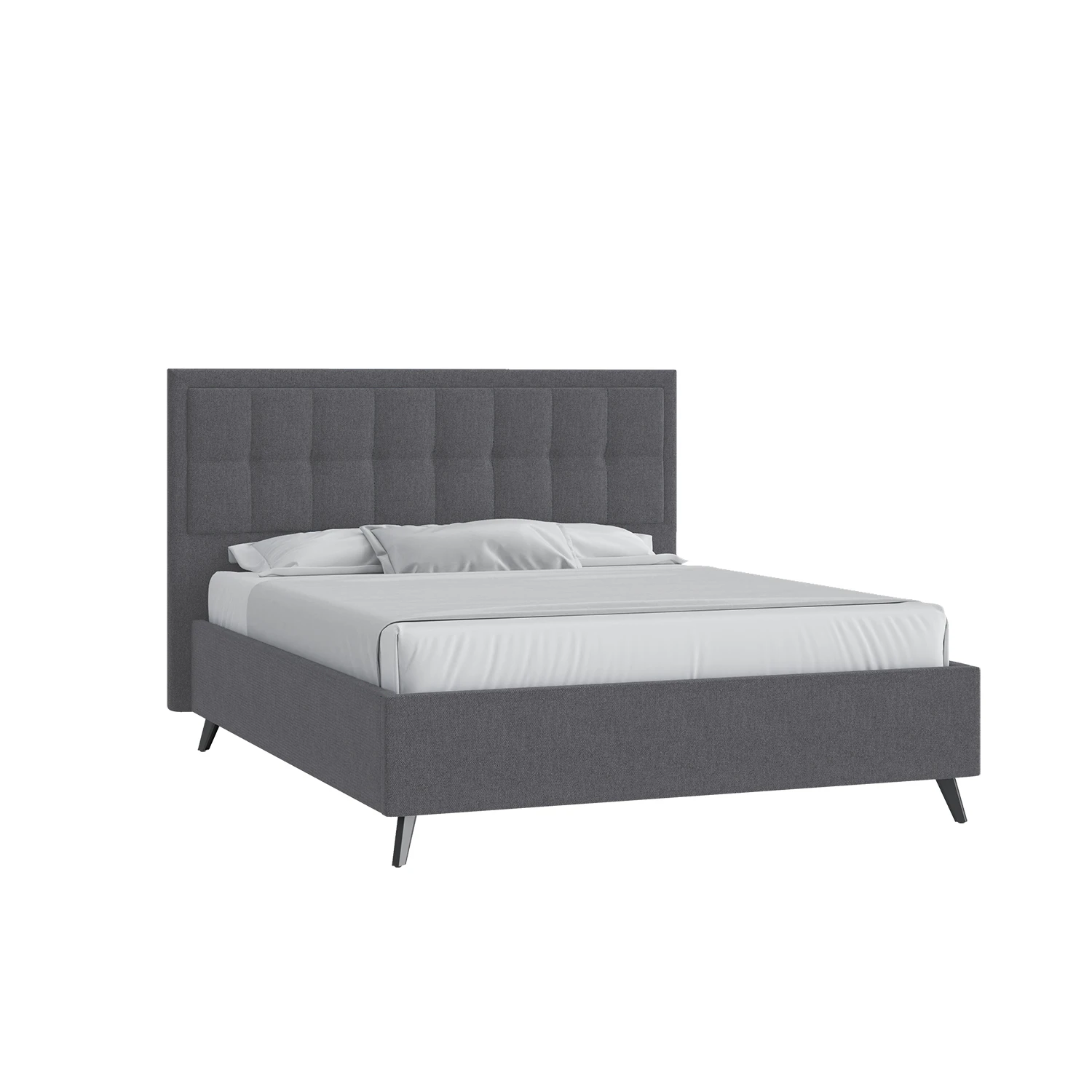 Кровать Аккорд 160х200 Багама 02 серый на высоких опорах