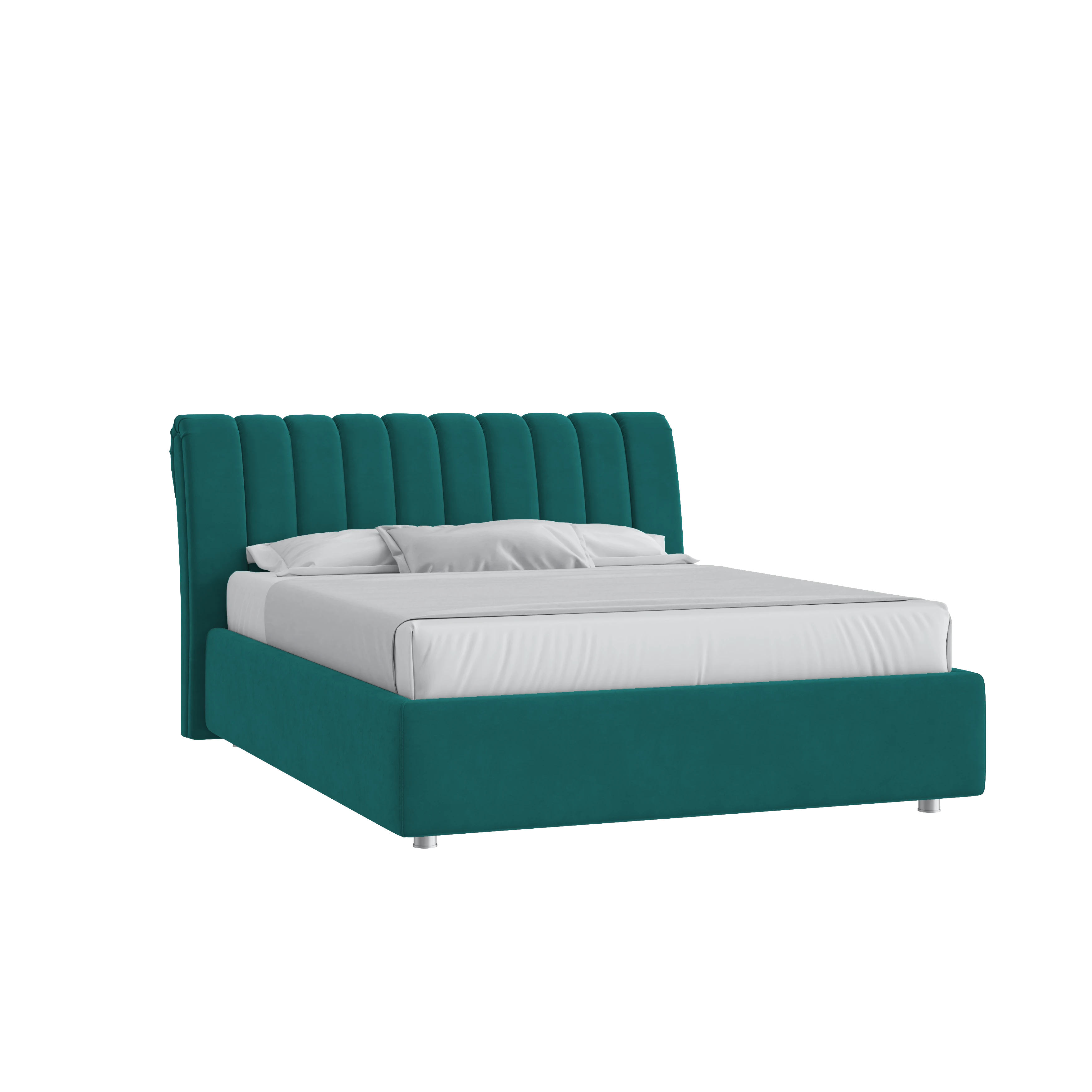 Кровать Верди 120х200 Микровелюр Инфинити 10 изумрудный с подъемным механизмом