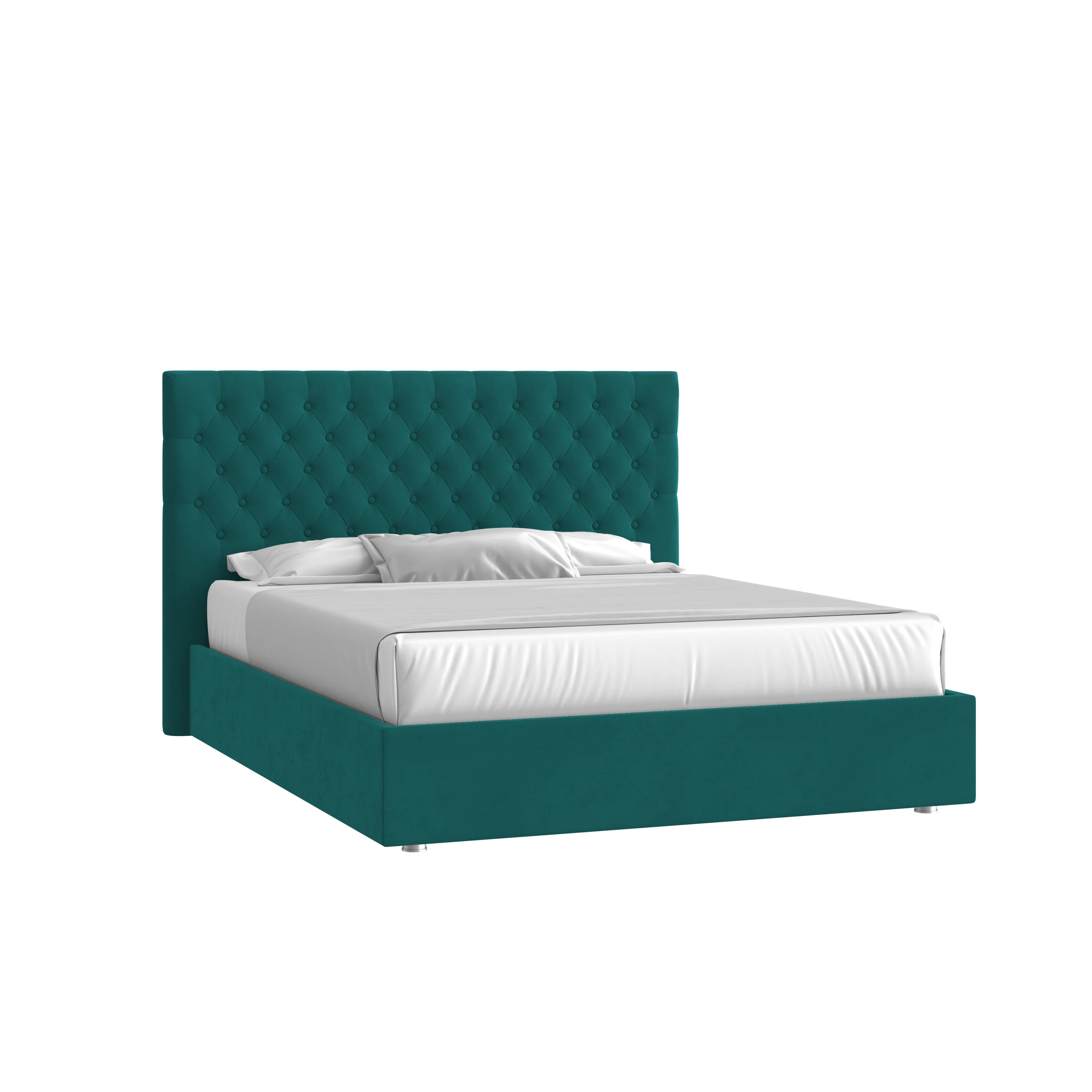 Кровать Грация 160х200 Микровелюр Инфинити 10 изумрудный
