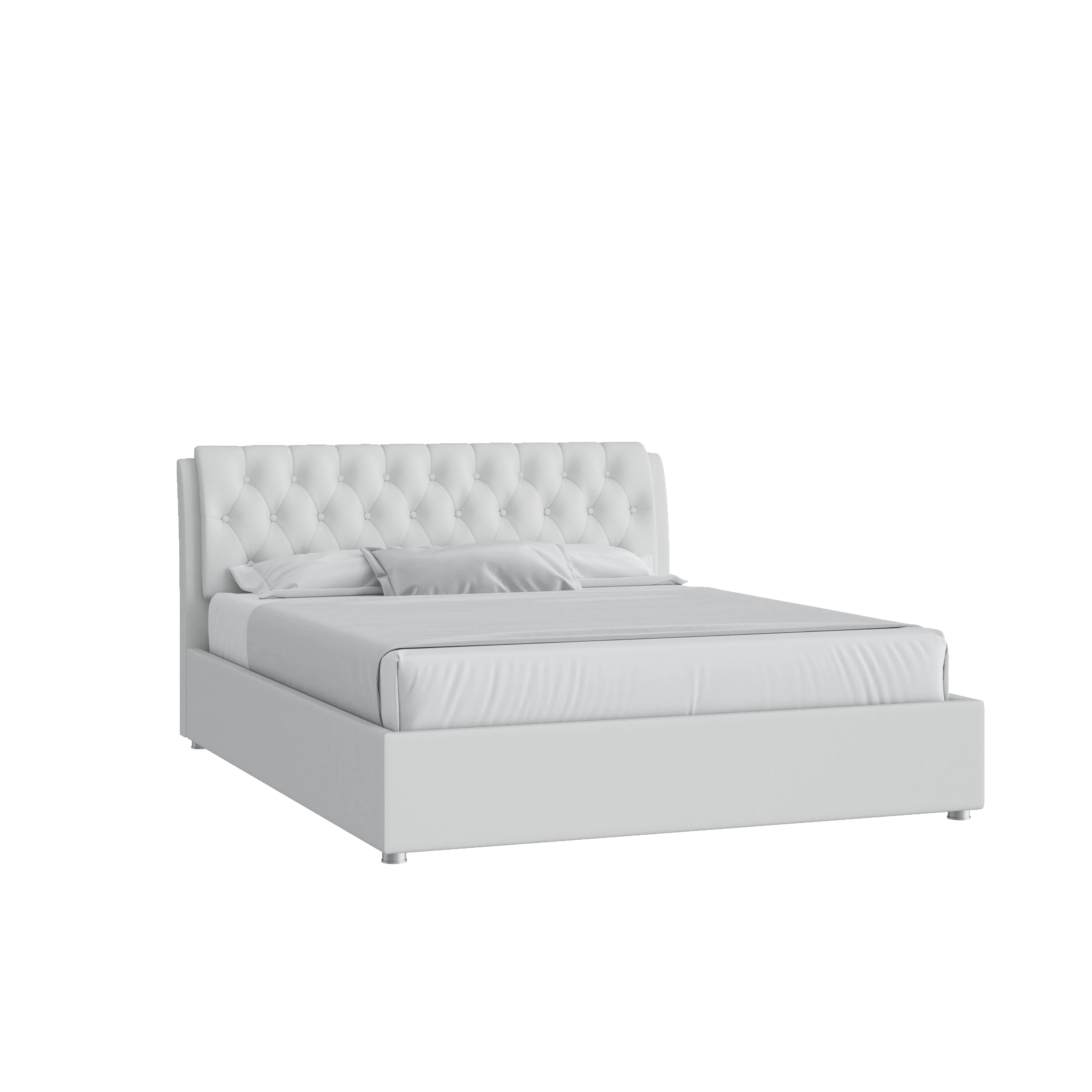 Кровать Алиса 160х200 Экокожа Терра ТМ 14 белый