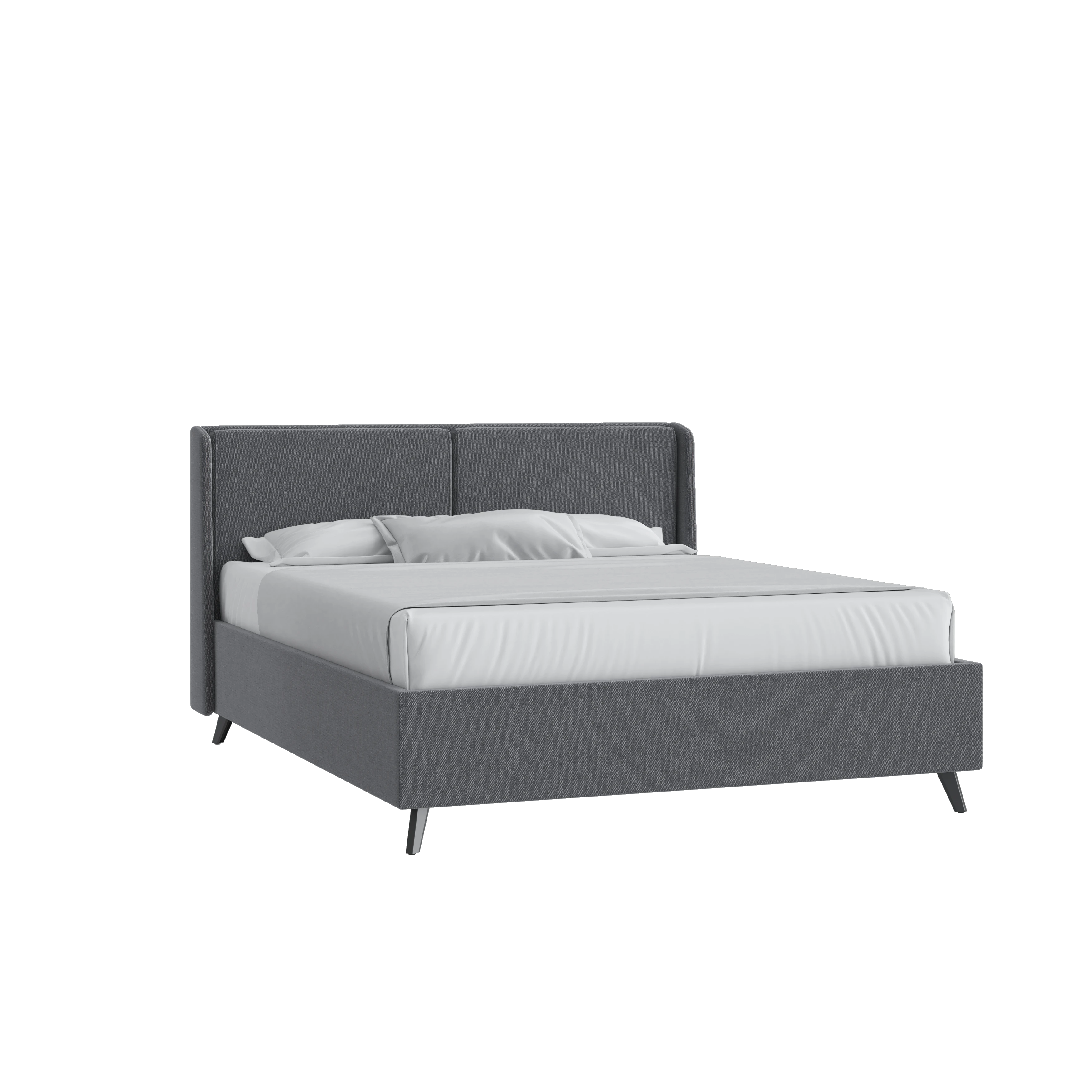 Кровать Барселона 160х200 с подъемным механизмом Багама 02 серый с подъемным механизмом