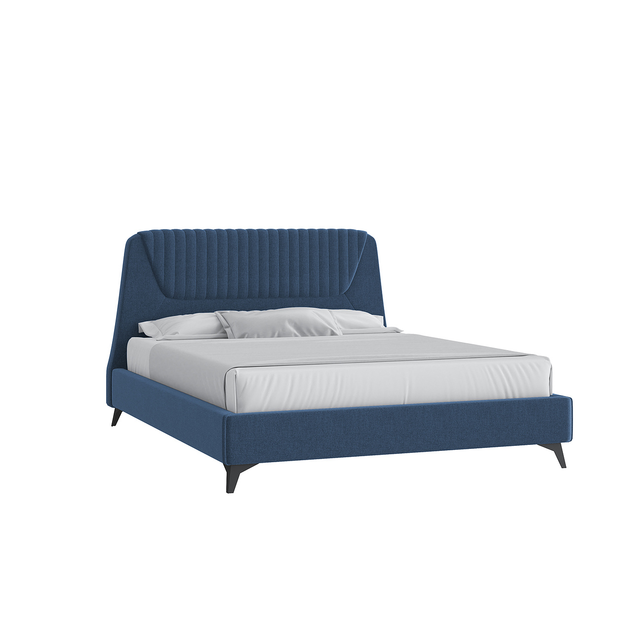 Кровать Муза 160х200 Багама 03 деним с подъемным механизмом