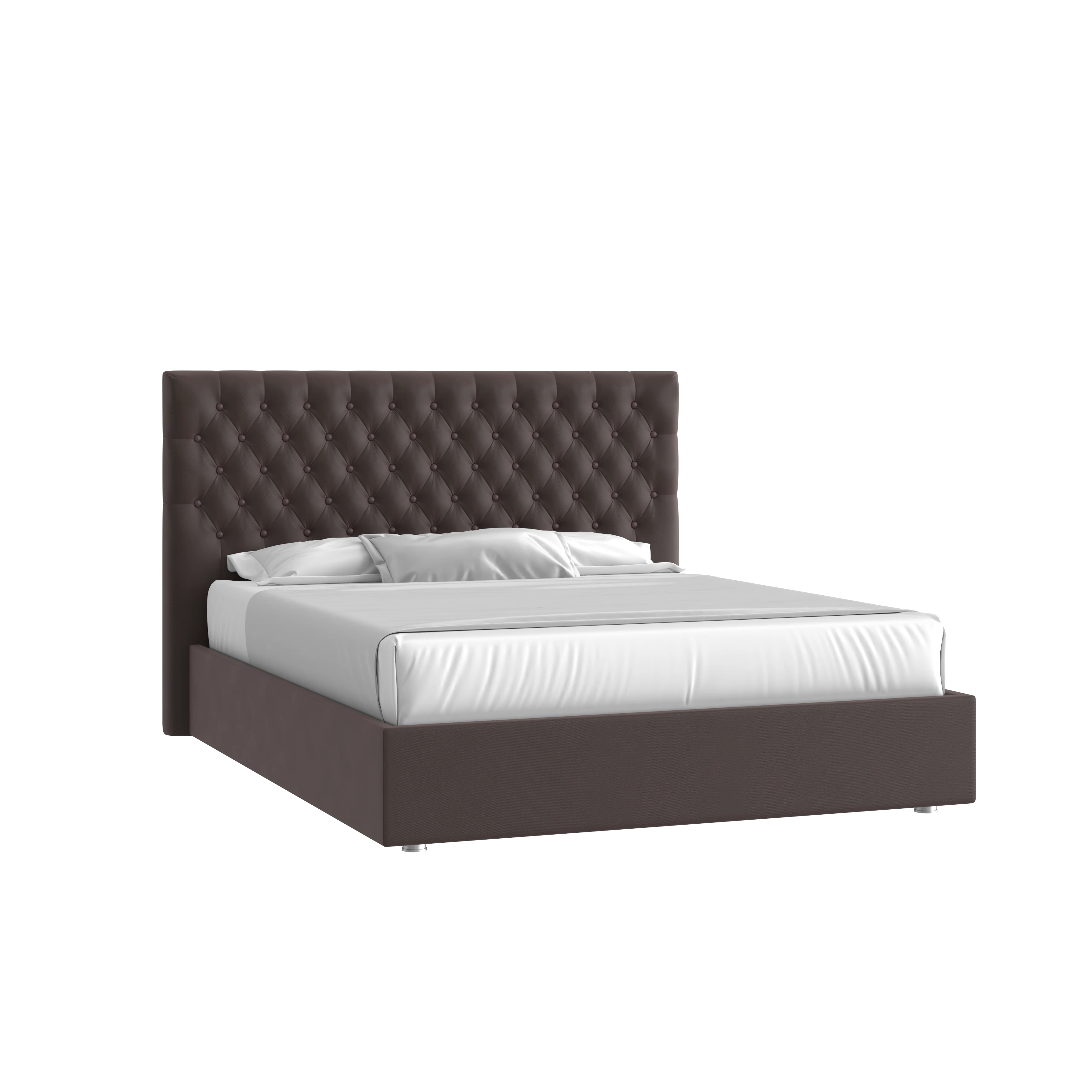 Кровать Грация 160х200 Велюр Гелакси 009 шоколадный