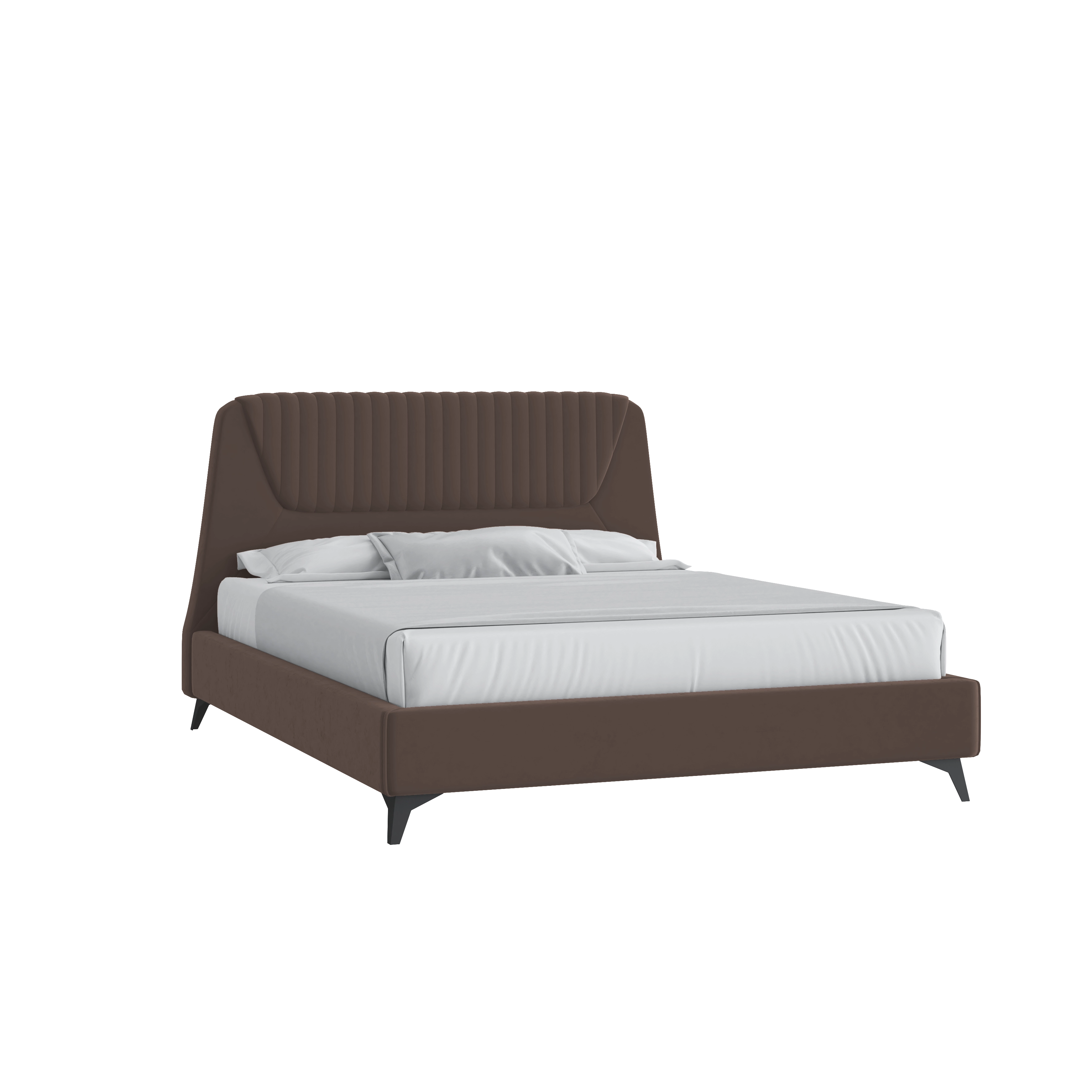 Кровать Муза 160х200 Микровелюр Инфинити 04 шоколад с подъемным механизмом