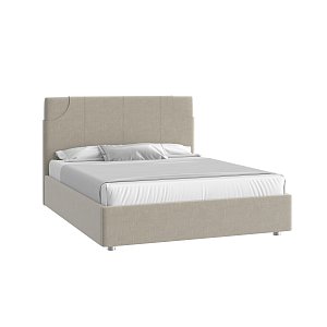 Кровать Денди 160х200 Микровелюр Каприз 06 бежевый с подъемным механизмом