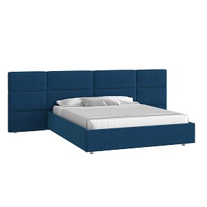 Кровать Тренд большое изголовье 160х200 Багама 03 деним