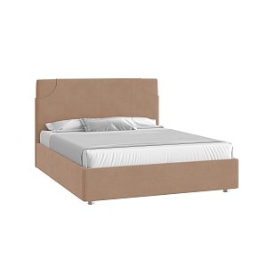 Кровать Денди 160х200 Велюр Гелакси 605 бежевый