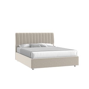 Кровать Танго 160х200 Микровелюр Каприз 06 бежевый с низкими опорами