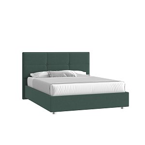 Кровать Мюнхен 160х200 Микровелюр Каприз 37 зеленый с подъемным механизмом на низких опорах