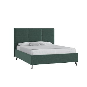 Кровать Мюнхен 160х200 Микровелюр Каприз 37 зеленый с подъемным механизмом высокие опоры