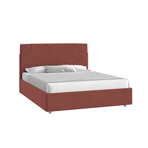 Кровать Денди 160х200 Велюр Гелакси Плюс 41 Кирпичный