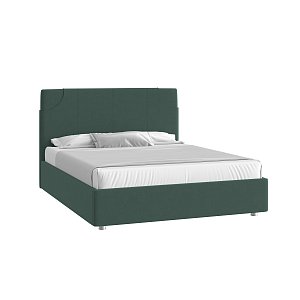 Кровать Денди 160х200 Микровелюр Каприз 37 зеленый с подъемным механизмом
