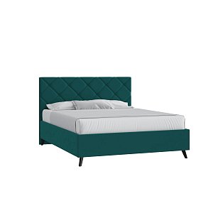 Кровать Марсель 160х200 Микровелюр Инфинити 10 изумрудный с подъемным механизмом