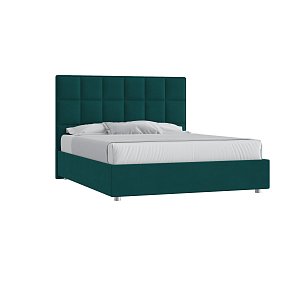 Кровать Квадро 160х200 Микровелюр Инфинити 10 изумрудный с подъемным механизмом