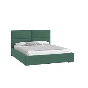 Кровать Тренд малое изголовье 160х200 Микровелюр Фиеста 22 малахитс низкими опорами