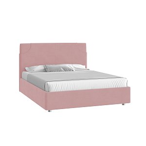 Кровать Денди 160х200 Микровелюр Инфинити 12 розовый с подъемным механизмом