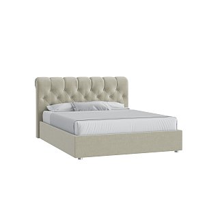 Кровать Элис 160х200 Микровелюр Каприз 06 бежевый