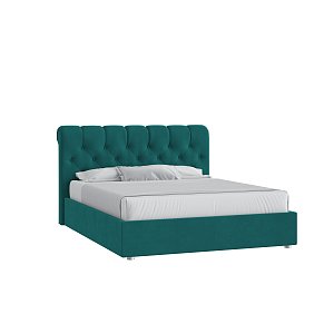 Кровать Элис 160х200 Микровелюр Инфинити 10 изумрудный с подъемным механизмом