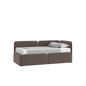 Кровать Тетрис 90х190 Микровелюр Каприз 20 какао