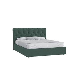 Кровать Элис 160х200 Микровелюр Каприз 37 зеленый