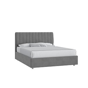 Кровать Танго 160х200 Микровелюр Инфинити 01 серый с подъемным механизмом с низкими опорами