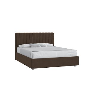 Кровать Танго 160х200 Велюр Гелакси 009 шоколадный с подъемным механизмом с низкими опорами