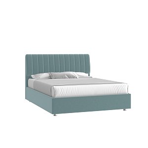 Кровать Танго 160х200 Микровелюр Каприз 87 мятный с низкими опорами
