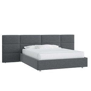 Кровать Тренд большое изголовье 160х200 Багама 02 серый