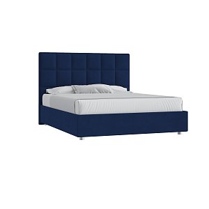 Кровать Квадро 160х200 Микровелюр Инфинити 09 синий с подъемным механизмом