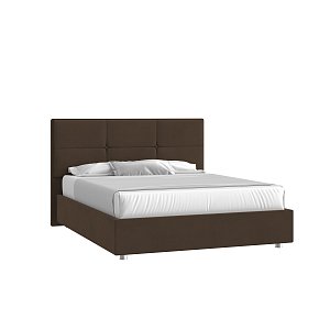 Кровать Мюнхен 160х200 Велюр Гелакси 009 шоколадный на низких опорах