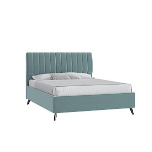 Кровать Танго 160х200 Микровелюр Каприз 87 мятный на высоких опорах