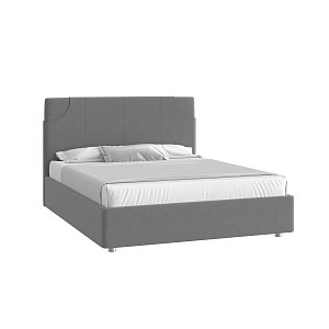 Кровать Денди 160х200 Микровелюр Каприз 90 серый