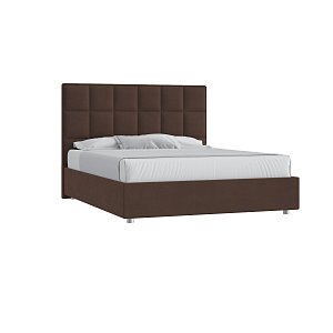 Кровать Квадро 160х200 Микровелюр Инфинити 04 шоколад с подъемным механизмом