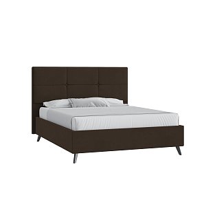 Кровать Мюнхен 160х200 Велюр Гелакси 009 шоколадный высокие опоры